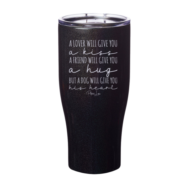 A Lover A Friend A Dog Laser Etched Tumbler Supply - Image 2