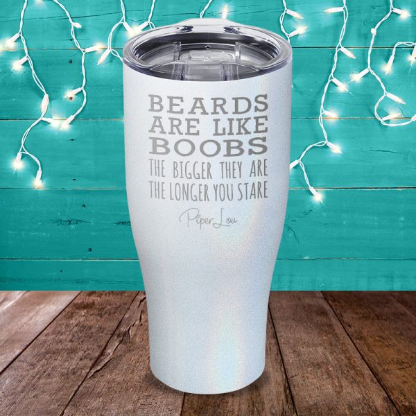 Beards Are Like Boobs Laser Etched Tumbler Supply - Image 2