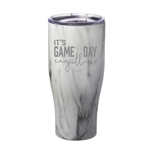 It s Game Day Y all Baseball Laser Etched Tumbler Discount - Image 2