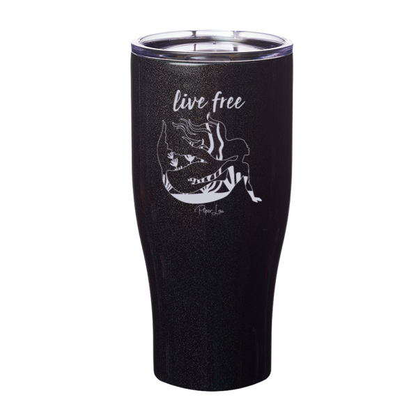 Live Free Mermaid Laser Etched Tumbler For Cheap - Image 2