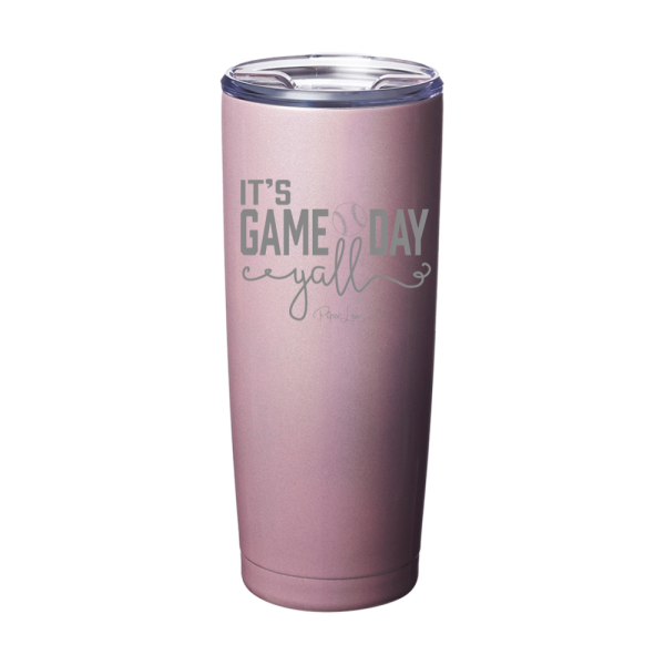 It s Game Day Y all Baseball Laser Etched Tumbler Discount - Image 5