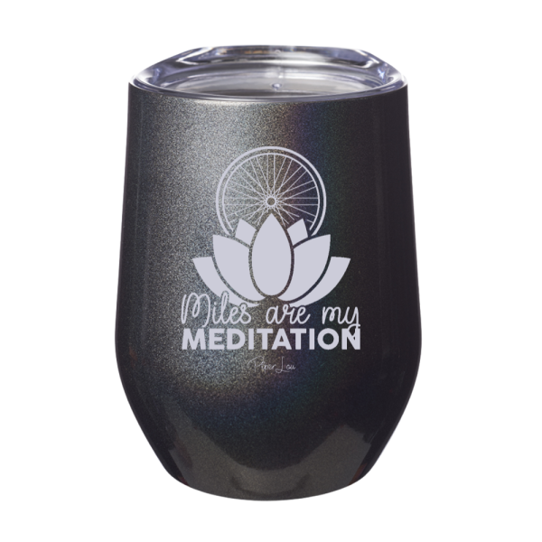 Miles Are My Meditation 12oz Stemless Wine Cup Sale - Image 5