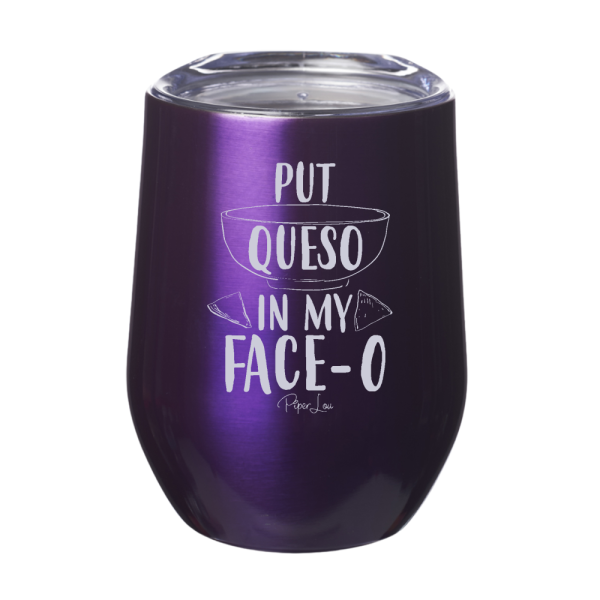 Put Queso In My Faceo 12oz Stemless Wine Cup on Sale - Image 3