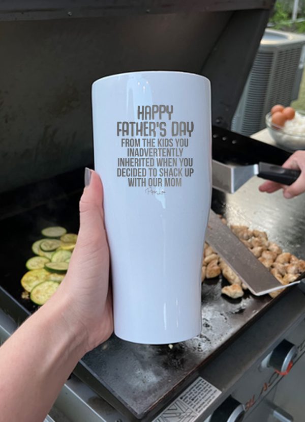 Happy Father s Day From The Kids You Inherited Laser Etched Tumbler Online