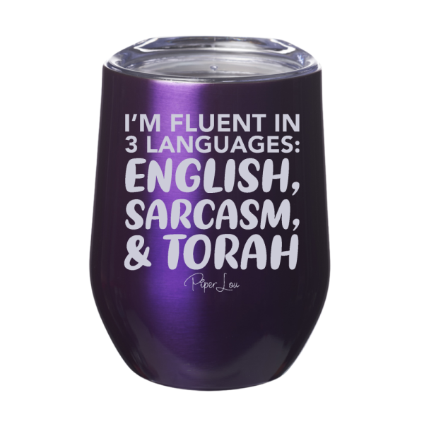I m Fluent In 3 Languages 12oz Stemless Wine Cup Online now - Image 3