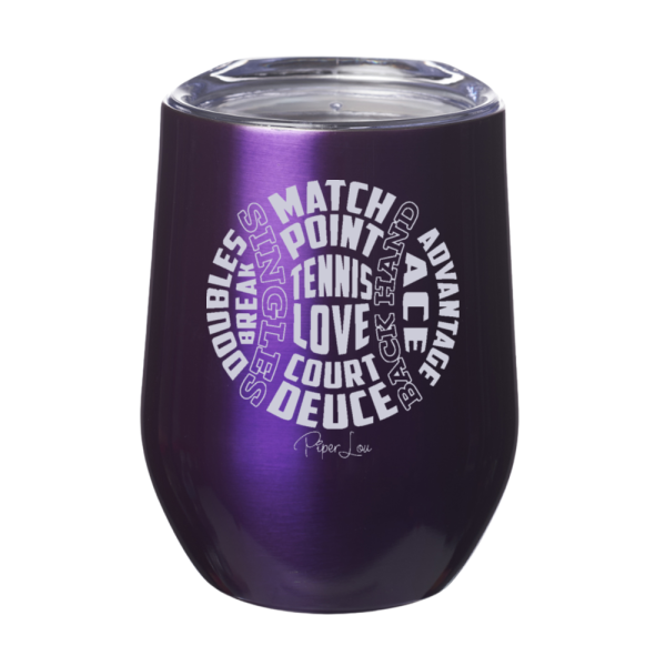 Tennis Word Cloud 12oz Stemless Wine Cup Online Hot Sale - Image 3