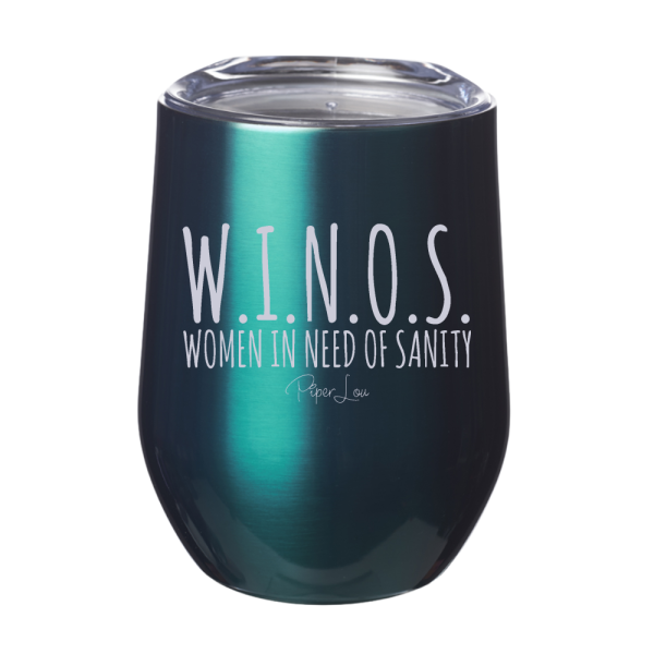 WINOS Women in Need of Sanity 12oz Stemless Wine Cup Cheap - Image 5