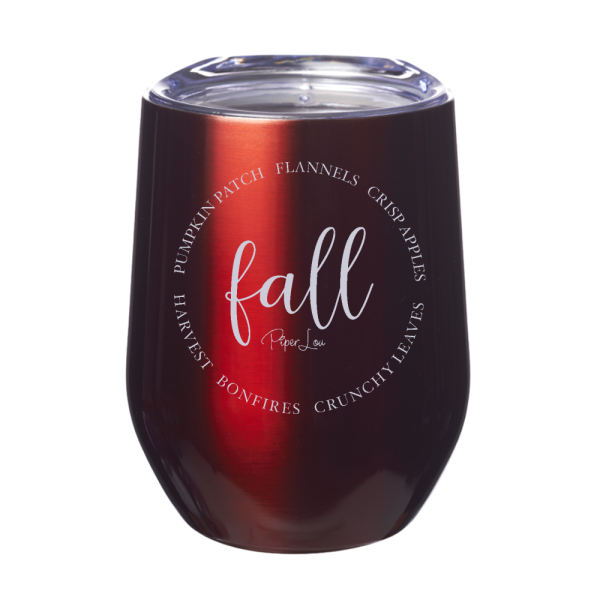 Fall Pumpkin Patch Flannels 12oz Stemless Wine Cup Online now - Image 4