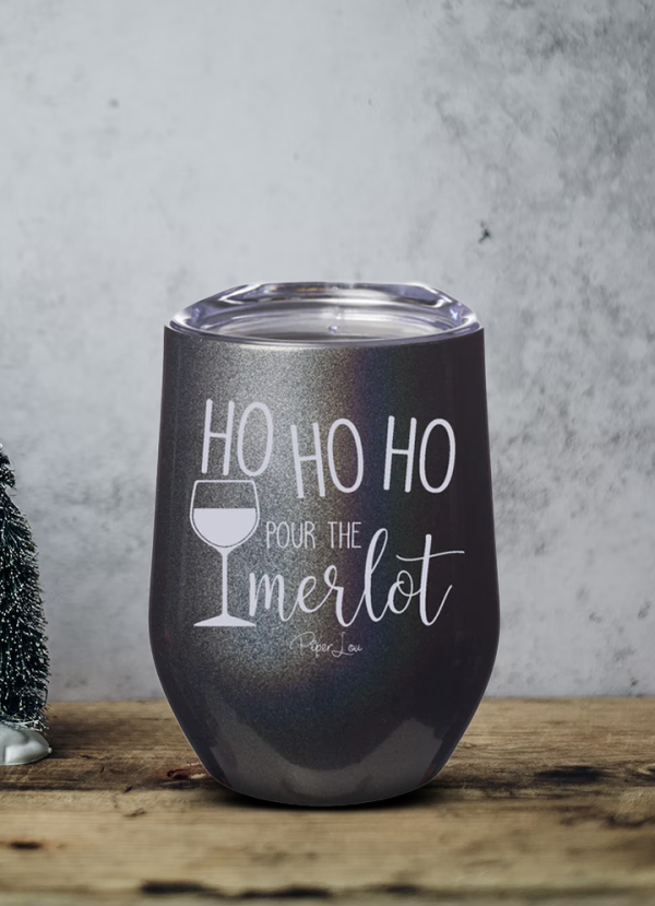 Ho Ho Ho Pour Me The Merlot 12oz Stemless Wine Cup on Sale