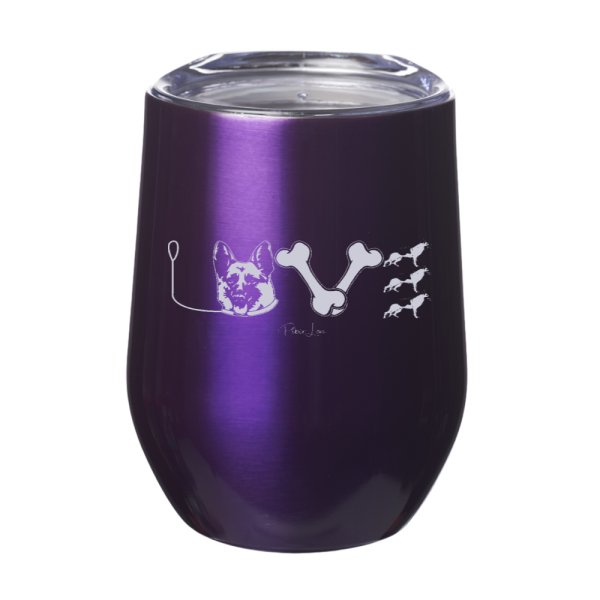 German Shepherd Love 12oz Stemless Wine Cup Cheap - Image 3