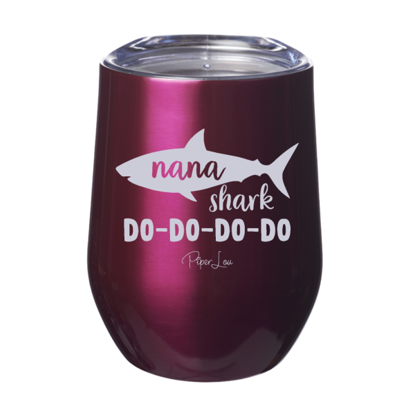 Nana Shark 12oz Stemless Wine Cup Sale - Image 2