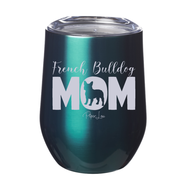 French Bulldog MOM 12oz Stemless Wine Cup For Cheap - Image 5