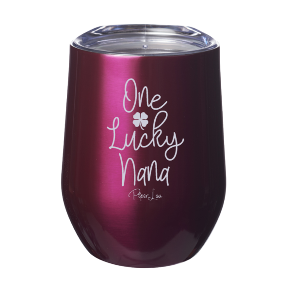 One Lucky Nana 12oz Stemless Wine Cup Cheap - Image 2