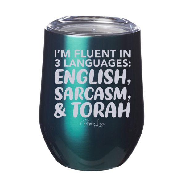 I m Fluent In 3 Languages 12oz Stemless Wine Cup Online now - Image 5