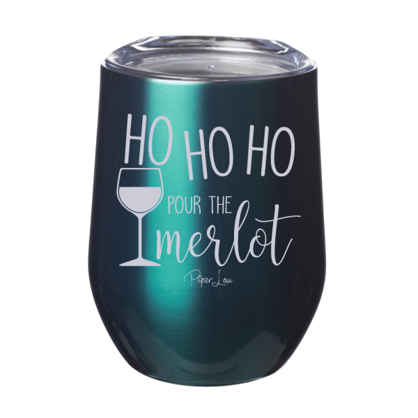 Ho Ho Ho Pour Me The Merlot 12oz Stemless Wine Cup on Sale - Image 5
