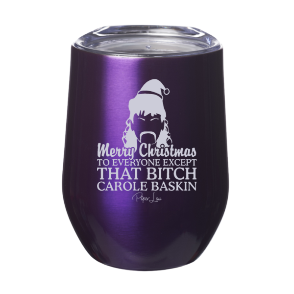 Merry Christmas To Everyone Except 12oz Stemless Wine Cup Online Sale - Image 3
