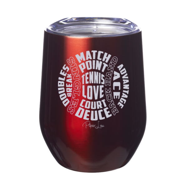 Tennis Word Cloud 12oz Stemless Wine Cup Online Hot Sale - Image 4