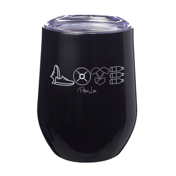 Fitness Love 12oz Stemless Wine Cup Sale - Image 2