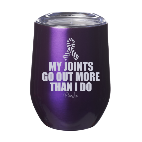My Joints Go Out More Than I Do 12oz Stemless Wine Cup Sale - Image 3