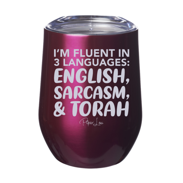 I m Fluent In 3 Languages 12oz Stemless Wine Cup Online now - Image 2