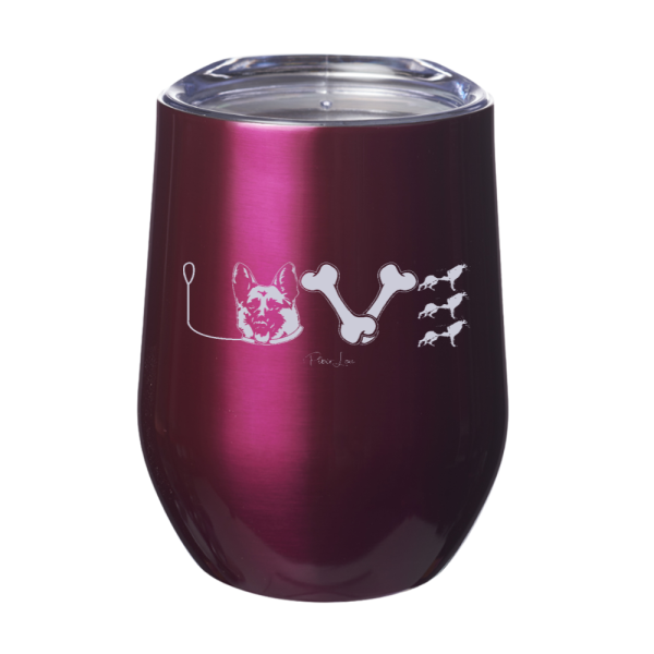 German Shepherd Love 12oz Stemless Wine Cup Cheap - Image 2