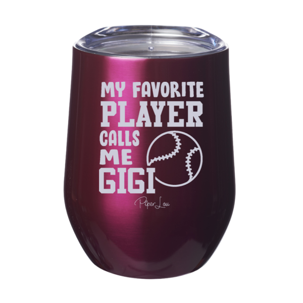 My Favorite Player Calls Me Gigi 12oz Stemless Wine Cup For Cheap - Image 3