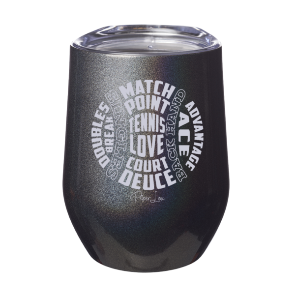Tennis Word Cloud 12oz Stemless Wine Cup Online Hot Sale