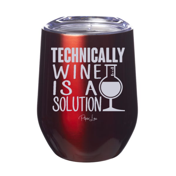 Technically Wine Is A Solution 12oz Stemless Wine Cup For Cheap - Image 4