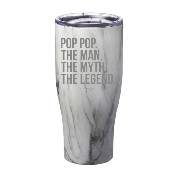 Pop Pop The Man The Myth Laser Etched Tumbler Sale - Image 5