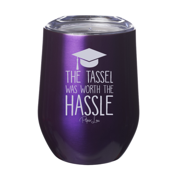 The Tassel Was Worth The Hassle 12oz Stemless Wine Cup Hot on Sale - Image 2