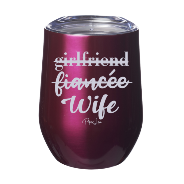 Girlfriend Fiancee Wife  12oz Stemless Wine Cup Online Hot Sale - Image 2