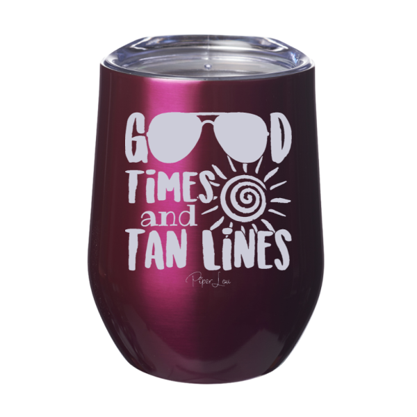 Good Times And Tan Lines 12oz Stemless Wine Cup For Discount - Image 5