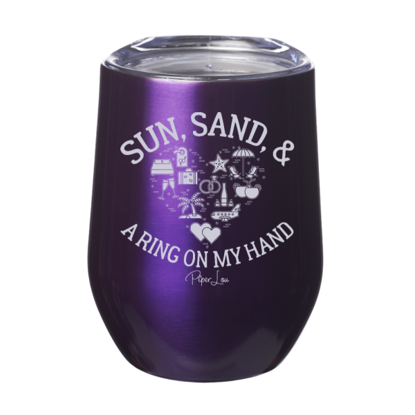 Sun Sand  A Ring On My Hand 12oz Stemless Wine Cup on Sale - Image 3