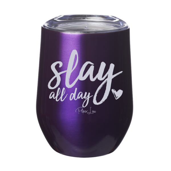 Slay All Day 12oz Stemless Wine Cup For Sale - Image 3