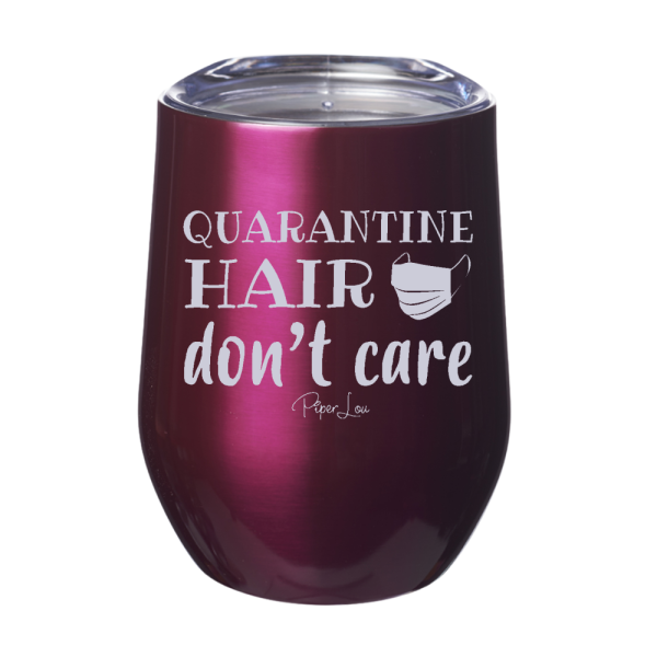 Quarantine Hair Don t Care 12oz Stemless Wine Cup Fashion - Image 2