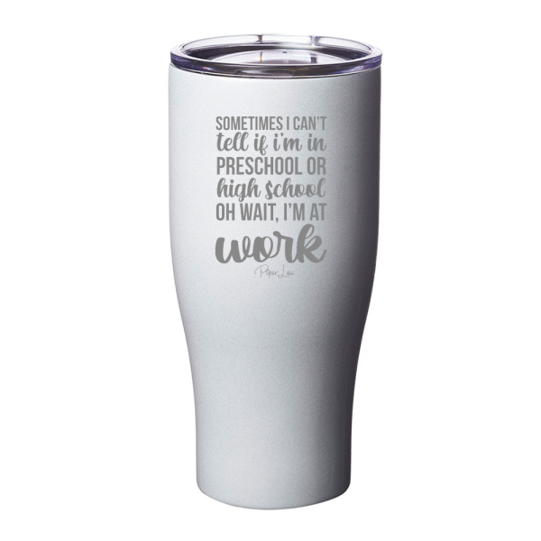 Oh Wait I m At Work Laser Etched Tumbler Online now - Image 4