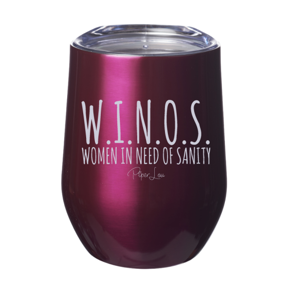 WINOS Women in Need of Sanity 12oz Stemless Wine Cup Cheap - Image 2