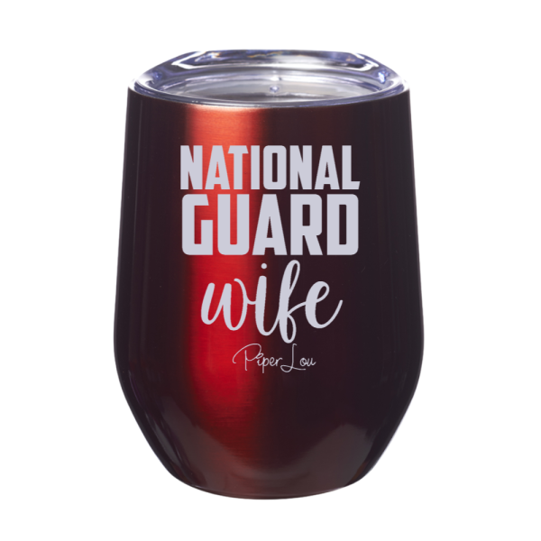 National Guard Wife 12oz Stemless Wine Cup Fashion - Image 3