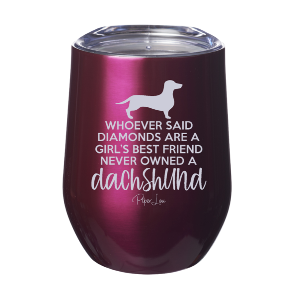 Never Owned A Dachshund 12oz Stemless Wine Cup For Cheap - Image 2