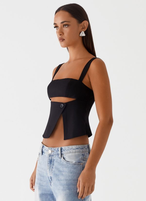 Pia Cut Out Top - Black Online - Image 3