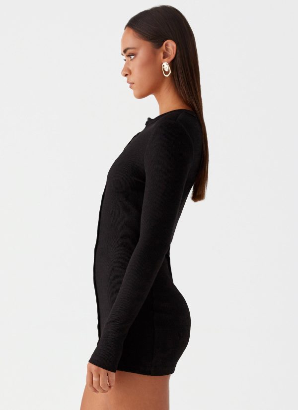 Ailee Long Sleeve Mini Dress - Black Cheap - Image 2