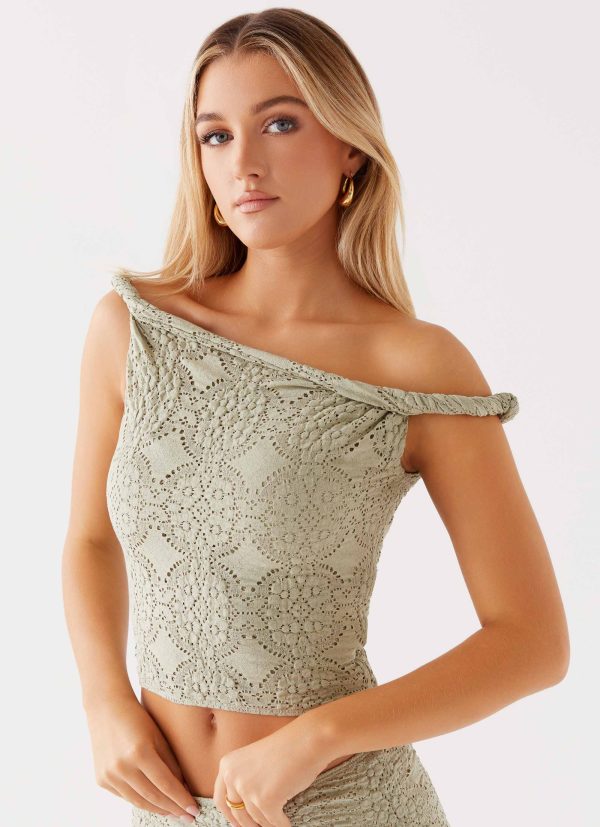 Diamond Sky Top - Sage Hot on Sale