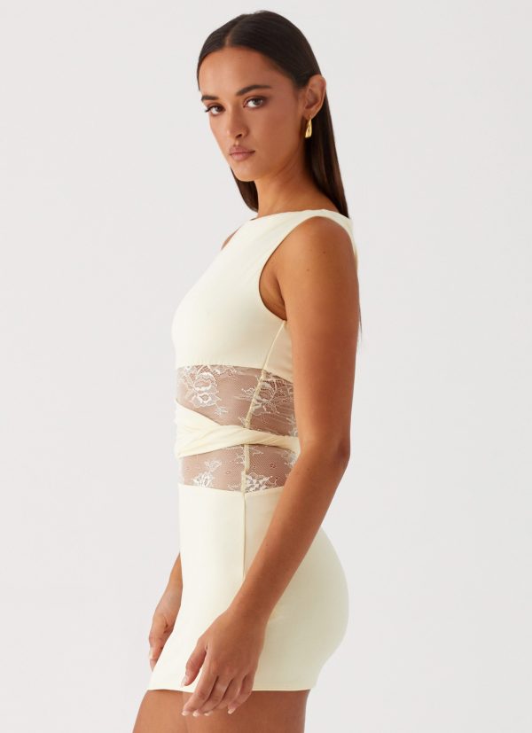 Echo Mini Dress - Yellow on Sale - Image 4