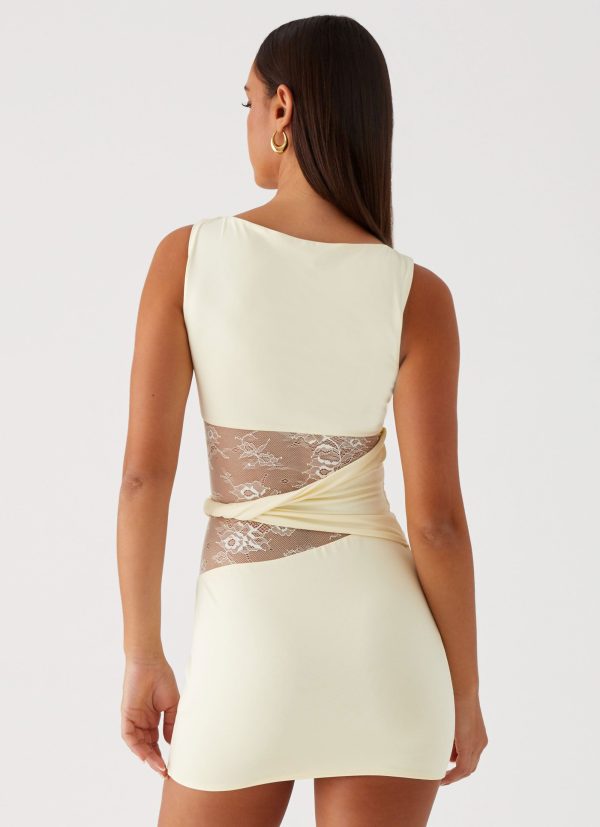 Echo Mini Dress - Yellow on Sale - Image 5
