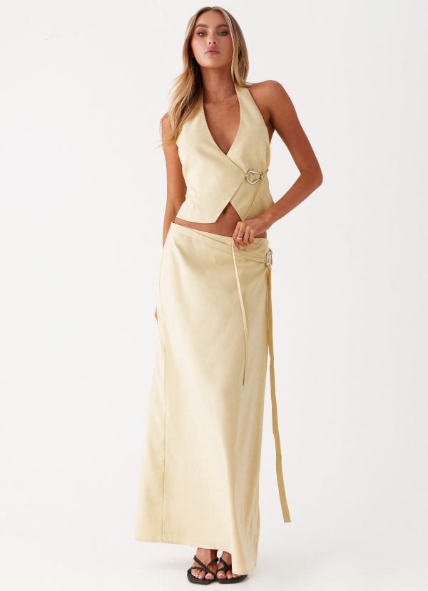 Azura Halter Top - Yellow Hot on Sale - Image 5
