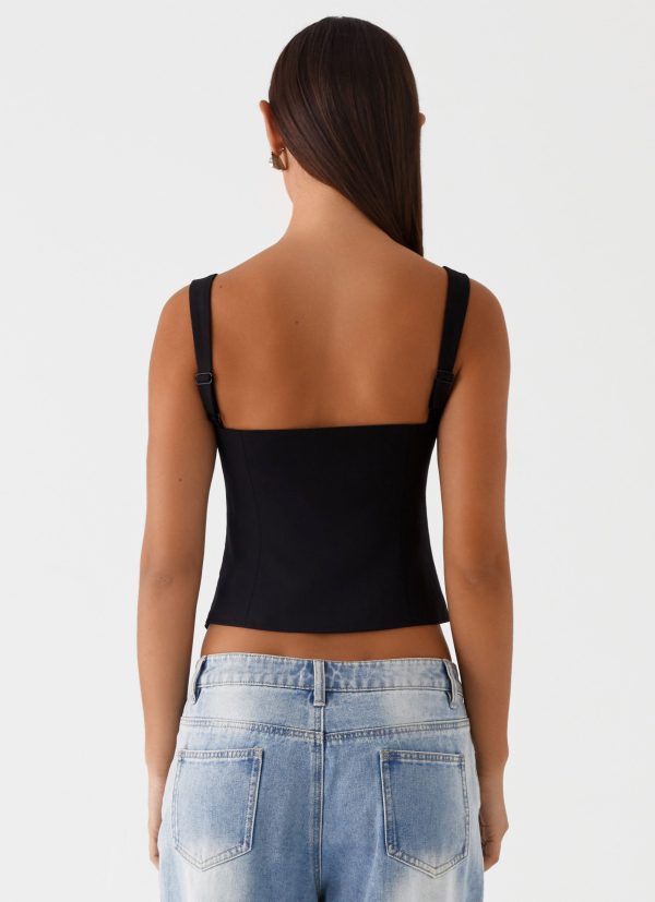 Pia Cut Out Top - Black Online - Image 4