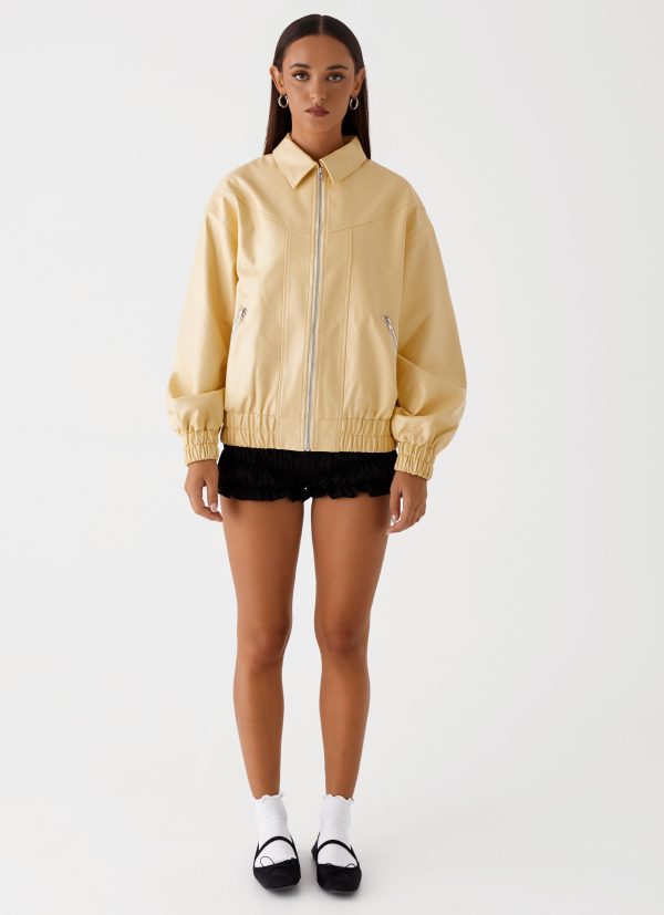 Holland Bomber Jacket - Yellow Hot on Sale - Image 2