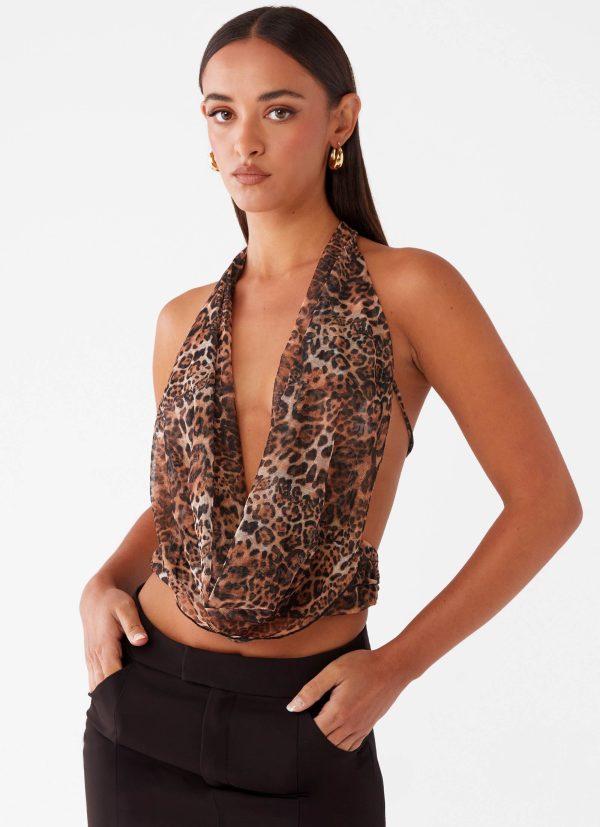 Sawyer Mesh Top - Leopard Hot on Sale