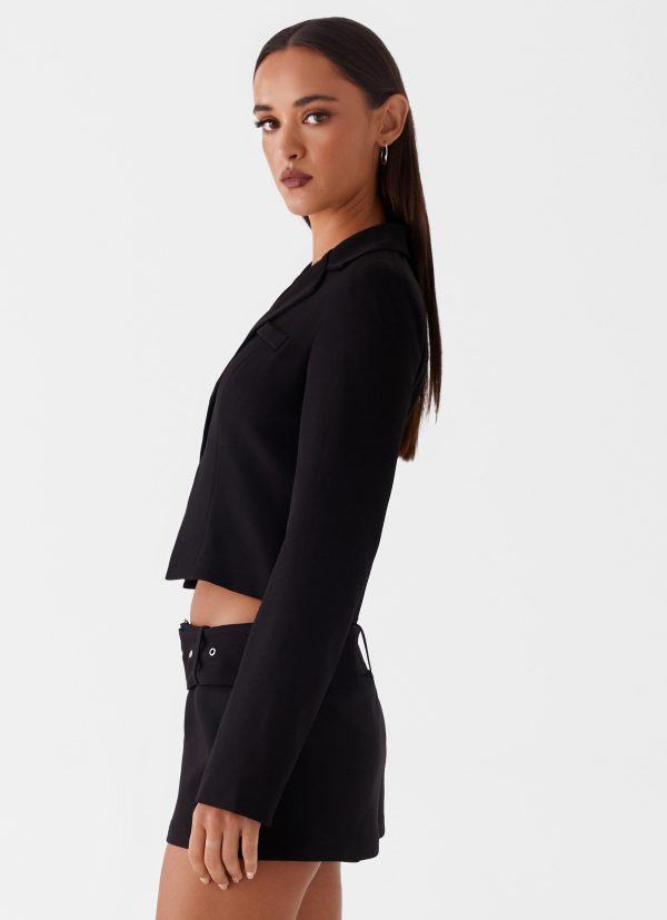 Lynden Blazer Top - Black For Discount - Image 4