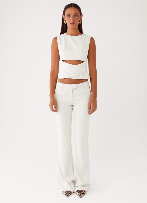 Cyra Wrap Top - Ivory Fashion - Image 2